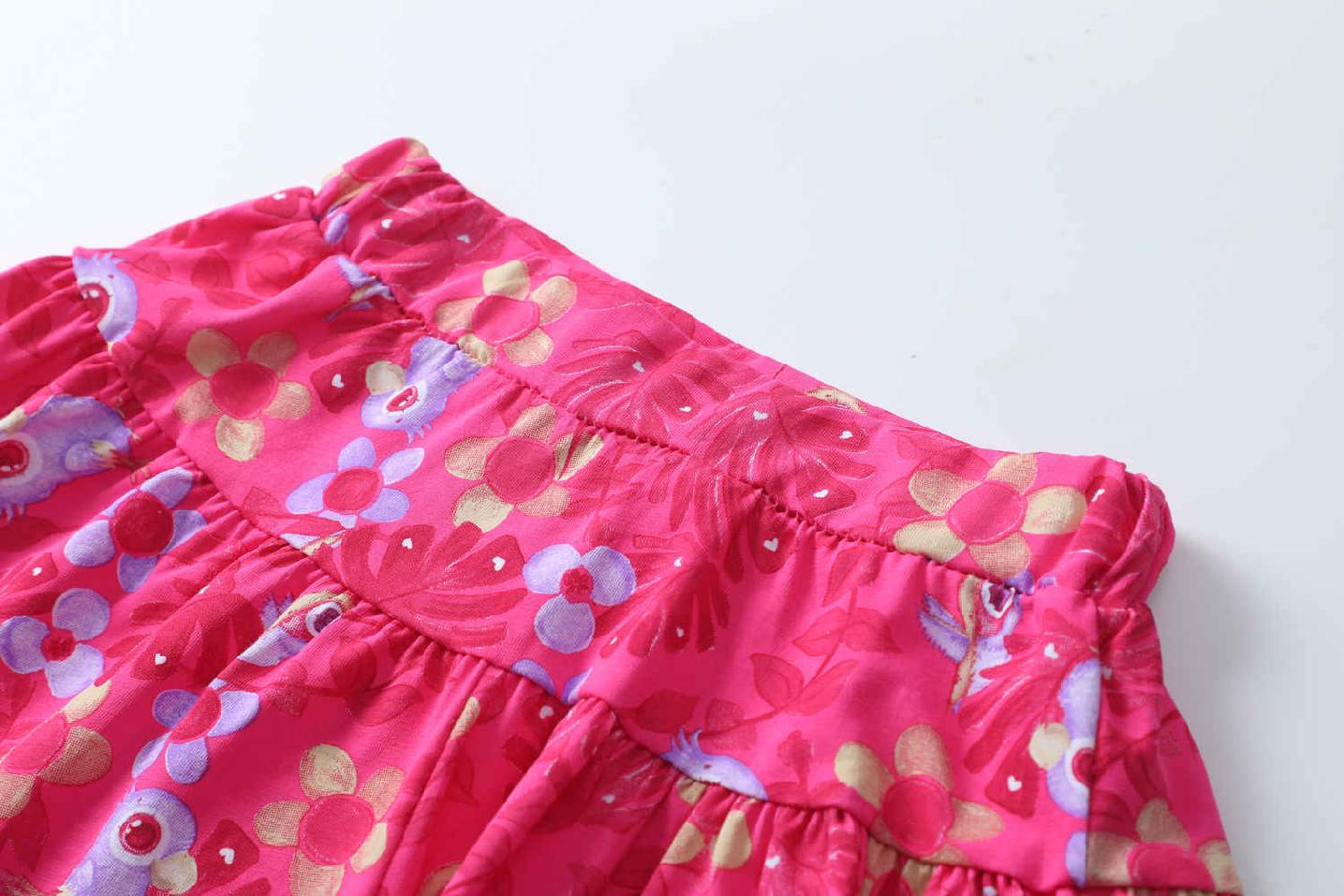 Dívčí kraťasy / šortková sukně Kugo CY1102 tmavě růžová